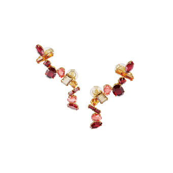 أقراط Gema، متعددة الألوان، طلاء باللون الذهبي swarovski أقراط gema، متعددة الألوان، طلاء باللون الذهبي